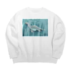 華氏-20°の猫耳恐竜 Big Crew Neck Sweatshirt