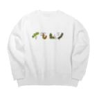 にこぴの生きもの屋さんのカラフルポップなイモムシ Big Crew Neck Sweatshirt