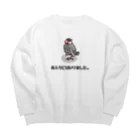 たかはらのお風呂に入って偉い文鳥 Big Crew Neck Sweatshirt