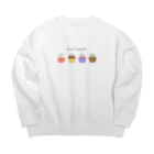 みょーのBear Cupcake Big Crew Neck Sweatshirt