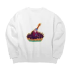 ベクのアイテム屋の空見上げるサカナたち Big Crew Neck Sweatshirt