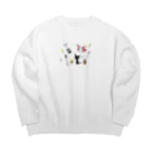 tsubasamoonのRock 天使のひよこちゃんと黒猫ムーン Big Crew Neck Sweatshirt