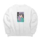 nsnのくまちゃんだいすきクラブ（gray） Big Crew Neck Sweatshirt