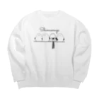 みょーのぎゅぎゅっとシマエナガ Big Crew Neck Sweatshirt