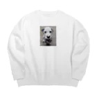 LUIS buleのHeart dog  Big Crew Neck Sweatshirt