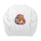 meiroのハリネズミ Big Crew Neck Sweatshirt