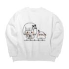 HANAE＊のぱつことぽち Big Crew Neck Sweatshirt