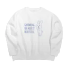 USAGI DESIGN -emi-のGroomingウサギ chobby. Big Crew Neck Sweatshirt