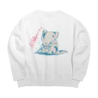 村川 里のねるねこ2 Big Crew Neck Sweatshirt