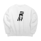 SHIROKOARAのそば屋タヌキくん Big Crew Neck Sweatshirt