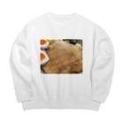 ニブイチ屋のチャーシュー推せる Big Crew Neck Sweatshirt