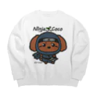 Ninja Cocoの忍者プードルの志ちゃん　手裏剣っっ Big Crew Neck Sweatshirt