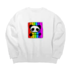 248-nijiya-のLGBT手話パンダ Big Crew Neck Sweatshirt