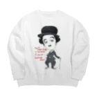 Sunny day blueのcharlie_chaplin_message Big Crew Neck Sweatshirt