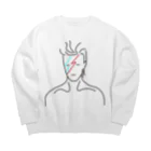 ぐにゃんじROCKのぐにゃっとボーイ Big Crew Neck Sweatshirt