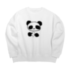 248-nijiya-の手話で「手話」を表現するパンダ Big Crew Neck Sweatshirt