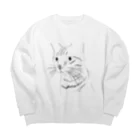 わどの何か見つけたネコ Big Crew Neck Sweatshirt