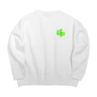 Take upのNeon logo Big Crew Neck Sweatshirt