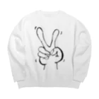 OBE クリエーションのpeaceman Big Crew Neck Sweatshirt