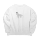 nillaの芦毛の牝馬ちゃん Big Crew Neck Sweatshirt