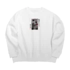 ぽんだぁの茶々丸あざといシリーズ Big Crew Neck Sweatshirt