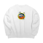 unmotokian suzuri支店のおやすみイルカ Big Crew Neck Sweatshirt