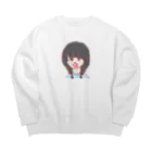 居留守かりんofficial shopのみつあみの女の子 ビッグシルエットスウェット