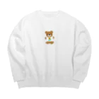 coco00のくまくま Big Crew Neck Sweatshirt