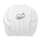 かわいいの大学のいやしのトイプードル Big Crew Neck Sweatshirt