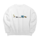 まなざしの多分動物。 Big Crew Neck Sweatshirt