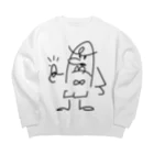 東海道中膝栗毛のゆび刑事　白地 Big Crew Neck Sweatshirt