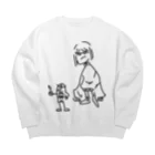 東海道中膝栗毛のゆび刑事とあいぼう Big Crew Neck Sweatshirt