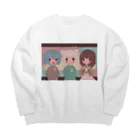 ねおぴす/neopisのけもちゃんず Big Crew Neck Sweatshirt