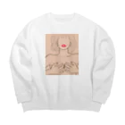 うみねこ店の白雪 Big Crew Neck Sweatshirt