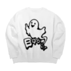 Cɐkeccooのおばけちゃんばぁ!(Boo!ゴースト) Big Crew Neck Sweatshirt