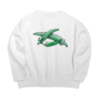 サルハ亭の家庭菜園シリーズ　おくら Big Crew Neck Sweatshirt