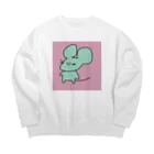 おちおちおの新年ネズミ Big Crew Neck Sweatshirt