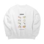 fill_innのおでんのビッグシルエットスウェット（黒文字） Big Crew Neck Sweatshirt