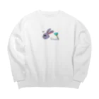 DoudouBearのひなうさちゃん Big Crew Neck Sweatshirt