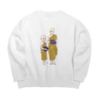 IZANAMI by Akane Yabushitaの【ミャンマーの人々】少年モンク Big Crew Neck Sweatshirt