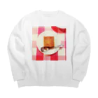 CheerCheeze.Rのハングリーガールズ. Edge Big Crew Neck Sweatshirt