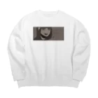 しらほしの背伸びをして覚えたメイク(灰黒) Big Crew Neck Sweatshirt