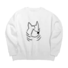 青いのDogs  Big Crew Neck Sweatshirt