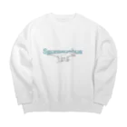 ホリゴメのサウロスクス白 Big Crew Neck Sweatshirt