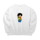 popokoroのモデルポーズな子 Big Crew Neck Sweatshirt