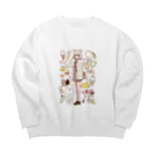 kisaragiyuuのkuma Big Crew Neck Sweatshirt