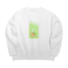 もぬやのsweets みどり　文字なし Big Crew Neck Sweatshirt