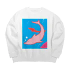 GAOGAO HOUSEのピンクイルカ Big Crew Neck Sweatshirt