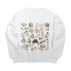 生桃ハルママ@JOJOスキィの国広猫まみれ Big Crew Neck Sweatshirt