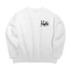 kanyoのかんようのスウェット　白縁取り Big Crew Neck Sweatshirt